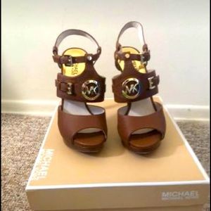 Michael Kors Brown Heels Sandals 7.5